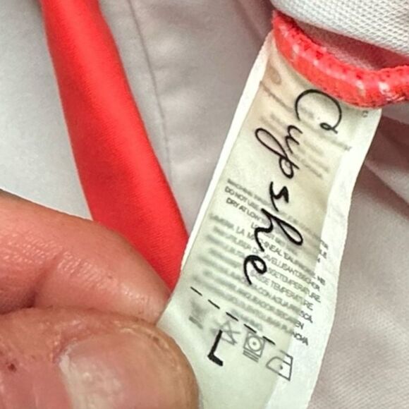 CUPSHE Women’s Coral Peplum Tankini Top Size Large - Picture 3 of 5